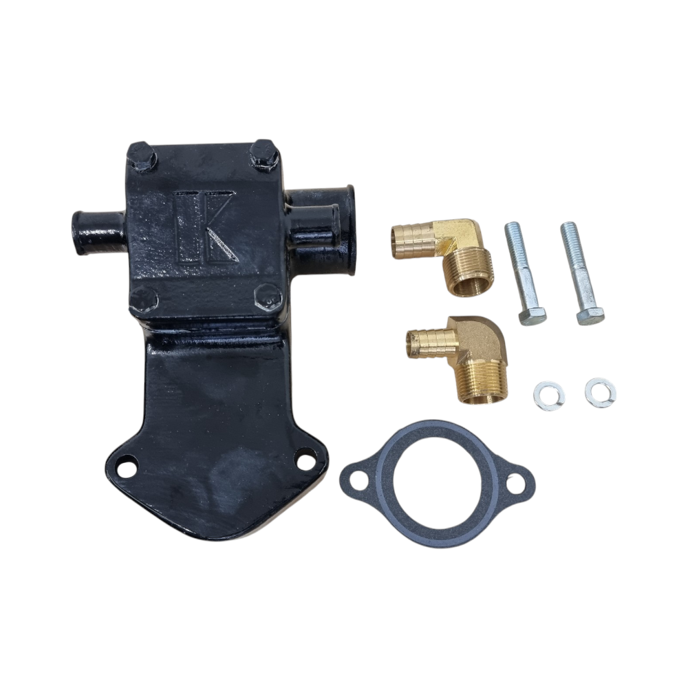 KEM 350 Chev raw water cooling system